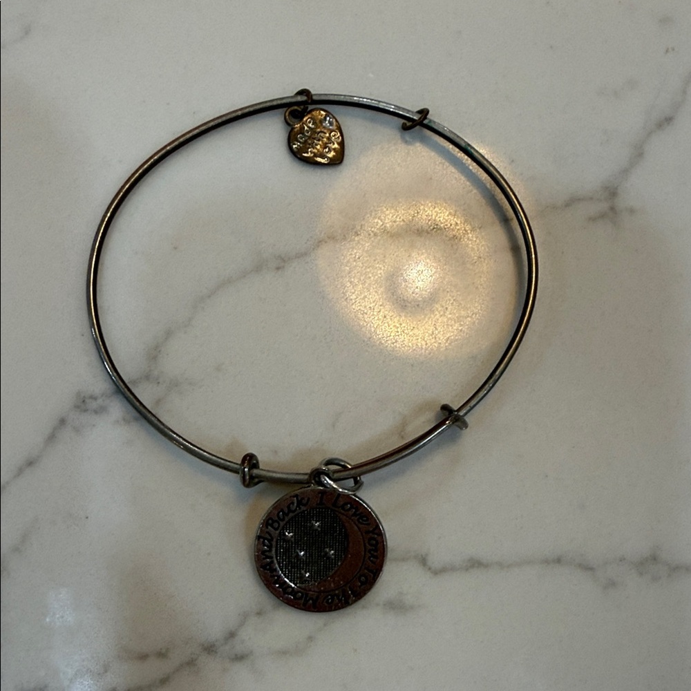 Alex and Ani womens love you too the moon and back bracelet